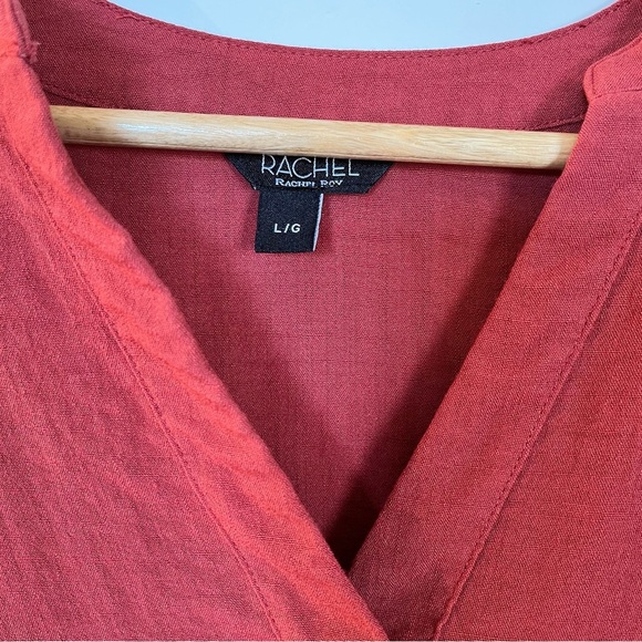 Rachel Rachel Roy Rust Colour Tunic Top Blouse Women’s Large - Picture 3 of 5